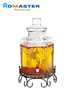 Soda Lime Glass Water Dispenser with Metal Base