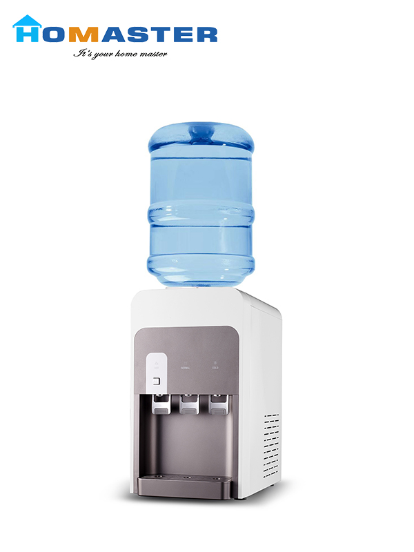 3 Taps Desktop Top Loading Hot And Cold Water Dispenser