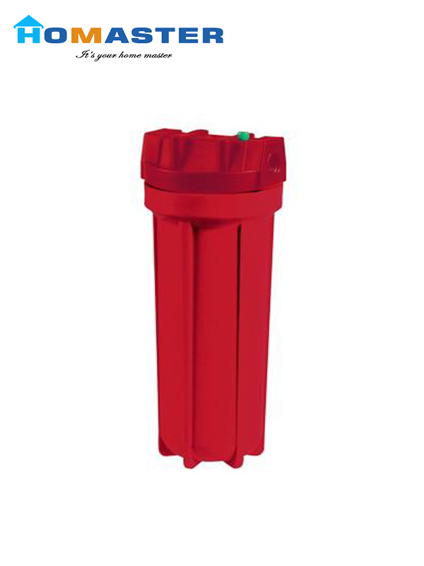 Red 10 Inch Filter Housing For Hot Water