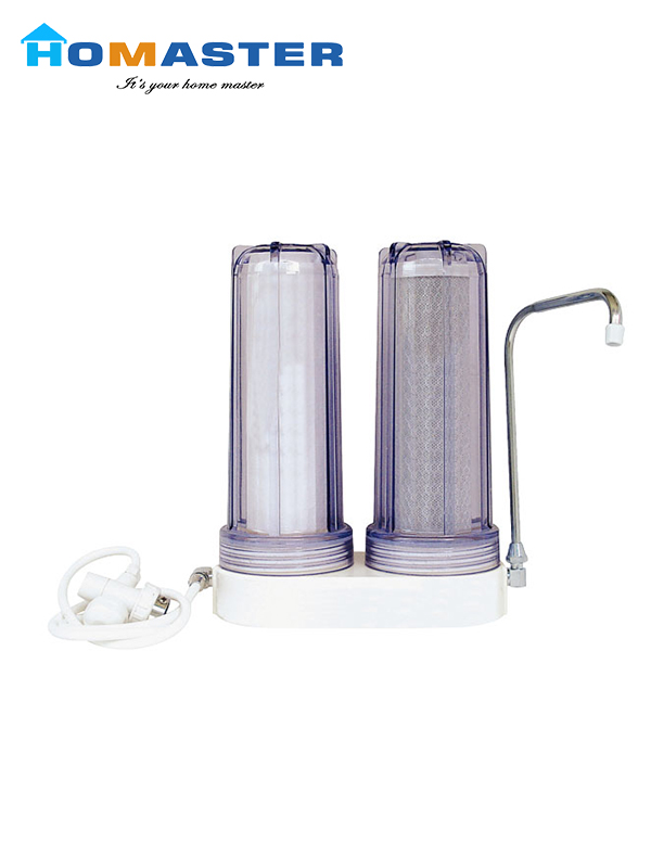 Transparent 2 Stages Counter Top Water Filter