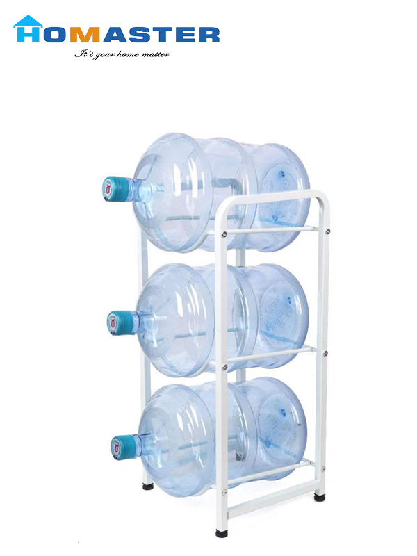 Three Layers White Water Bottle Shelf for Office