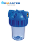 Italian Style Filter Housing with Brass Inlet & Outlet