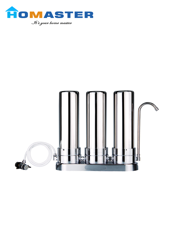Stainless Steel 3 Stages Counter Top Water Purifier
