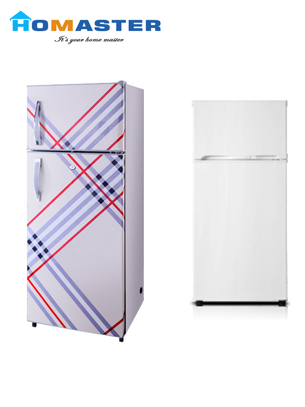 215L Vertical Silver DC Solar Fridge with 2-doors
