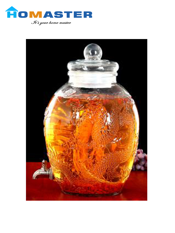 Desktop Soda Lime Glass Water Dispenser with Tap
